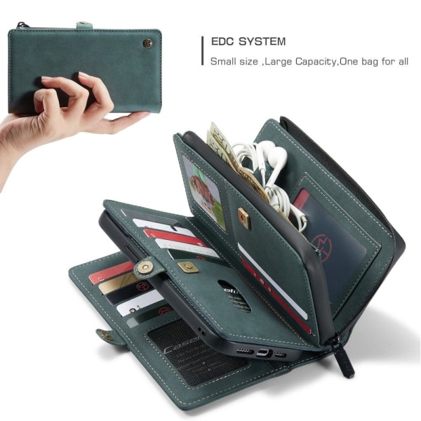 CaseMe 2-i-1 iPhone 13 Pro Max fodral med plånbok - Grön Grön