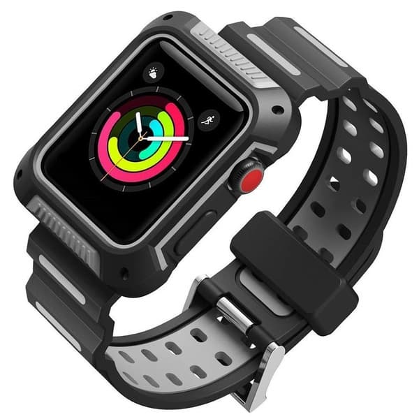 Apple Watch Series 4 44mm smart klockarmband - Svart / Grå multifärg
