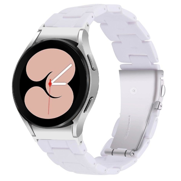 Stylish resin style watch strap for Samsung Galaxy Watch 4 - Whi Vit