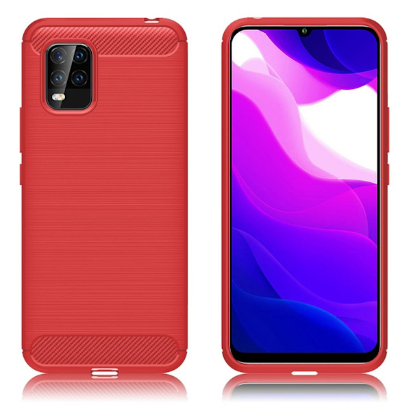 Carbon Flex deksel - Xiaomi Mi 10 Lite 5G - Rød Red