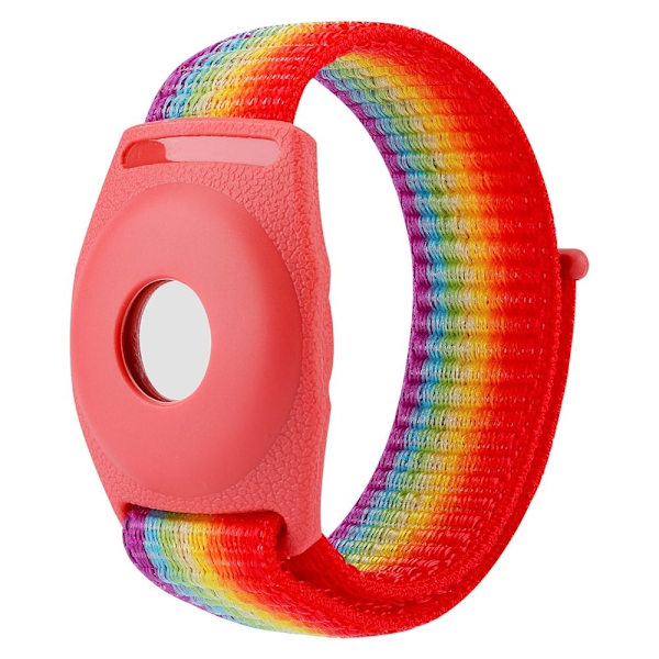 AirTags nylonrem og cover til voksne - Regnbue Multicolor