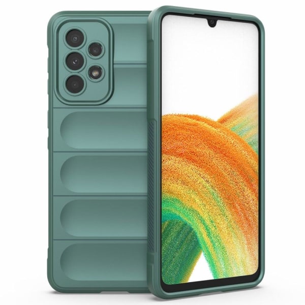 Mjukt greppformat Samsung Galaxy A33 5G skal - Grön Grön