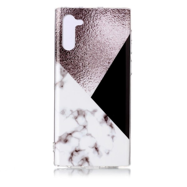 Marble Samsung Galaxy Note 10 deksel - Rose / Hvit / Svart Multicolor