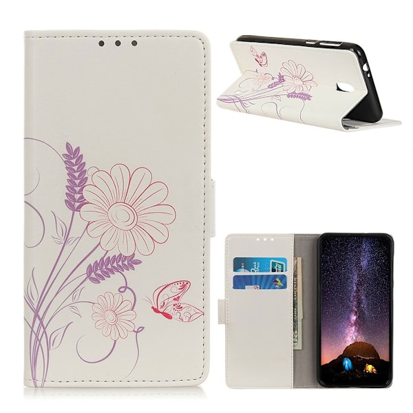 Butterfly läder Nokia 1 Plus fodral - Flerfärgad multifärg
