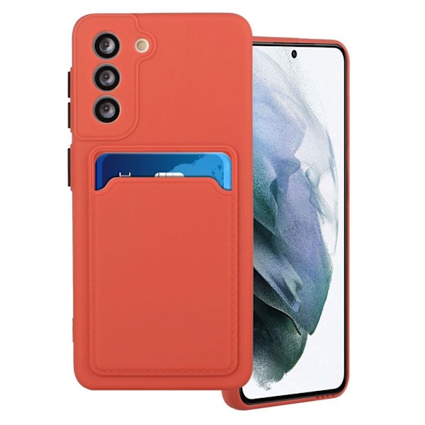 Samsung Galaxy S21 Plus 5G skal med korthållare - Orange Orange