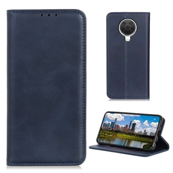 Flip Etui med Pung i Ekte Lær til Nokia G10 / G20 / 6.3 - Blå Blue