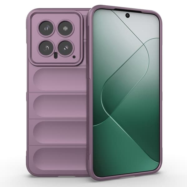 Mjukt greppformat skal för Xiaomi 14 - Lila Lila