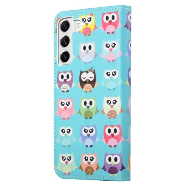 Wonderland Samsung Galaxy S23 Plus Flip Etui - Ugler Multicolor