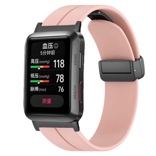 Huawei Watch D Armband Ersättningsarmband i mjuk silikon med magnetiskt vikbart spänne - Rosa Rosa