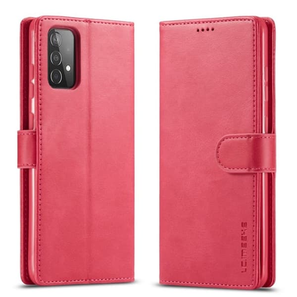 LC.Imeeke läder Samsung Galaxy A52 5G fodral - Röd Röd