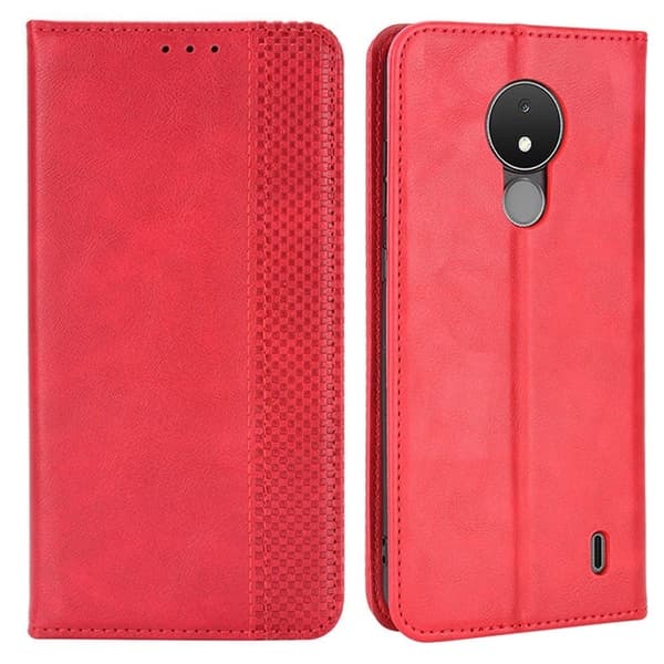 Bofink Vintage Nokia C21 lærveske - Rød Red
