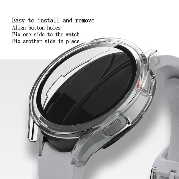 Samsung Galaxy Watch 4 (44mm) electroplated cover with tempered Transparent