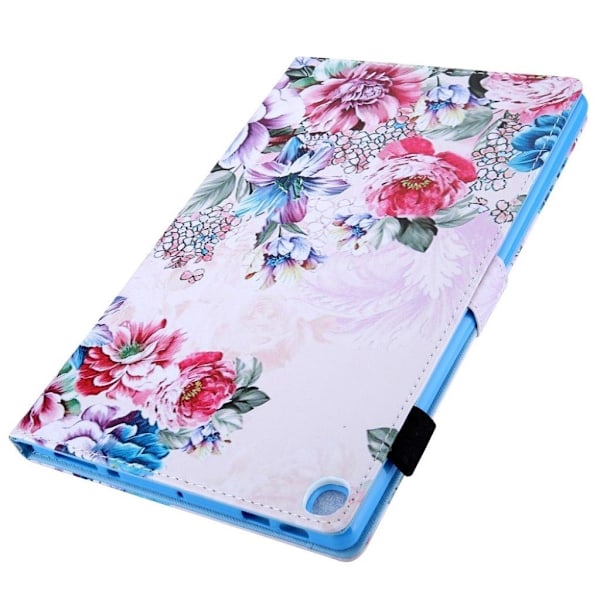 Samsung Galaxy Tab S5e mønstret og flervinklet lædercover - blomster Multicolor
