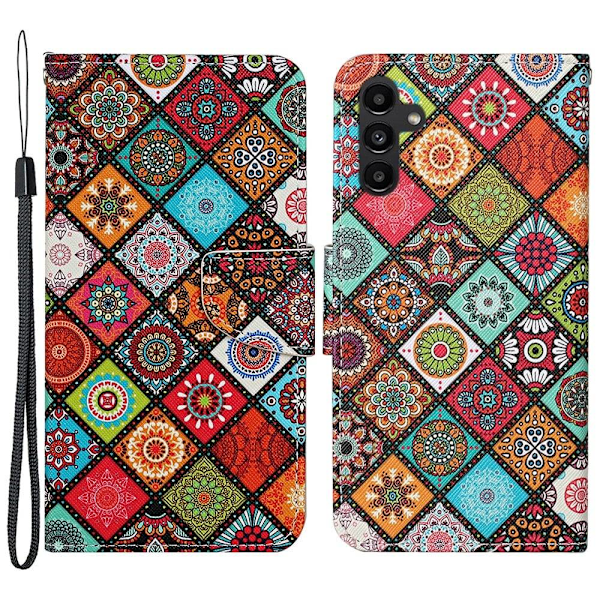 Wonderland Samsung Galaxy A24 4G Flip Etui - Ethnic Style Multicolor