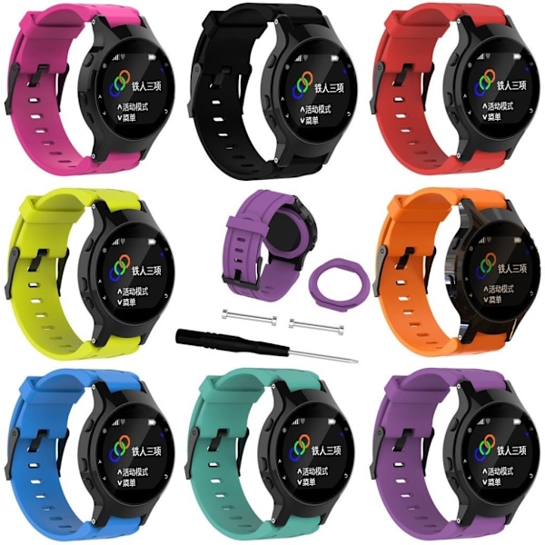 Garmin Forerunner 225 silikone rem - Sort Black
