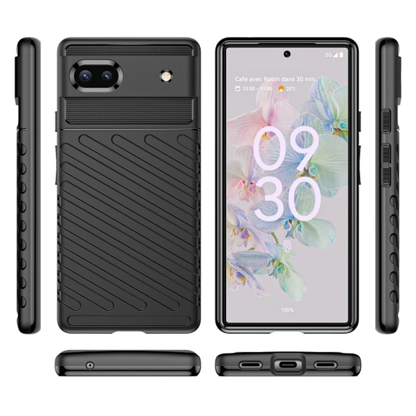 Thunder Google Pixel 6a Etui - Sort Black