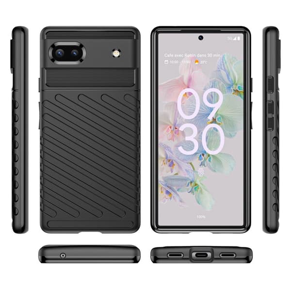 Thunder Google Pixel 6a Etui - Svart Black