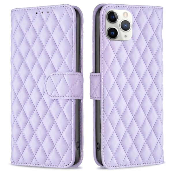 Matt iPhone 11 Pro fodral med rombmönster - Lila Lila