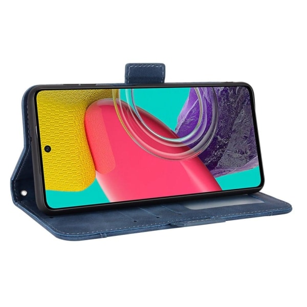 Modernt Samsung Galaxy M53 5G fodral med plånbok - Blå Blå