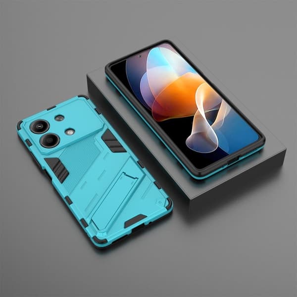 Støtsikkert hybriddeksel med et moderne preg for Xiaomi Redmi Note 13R Pro - Babyblå Blue