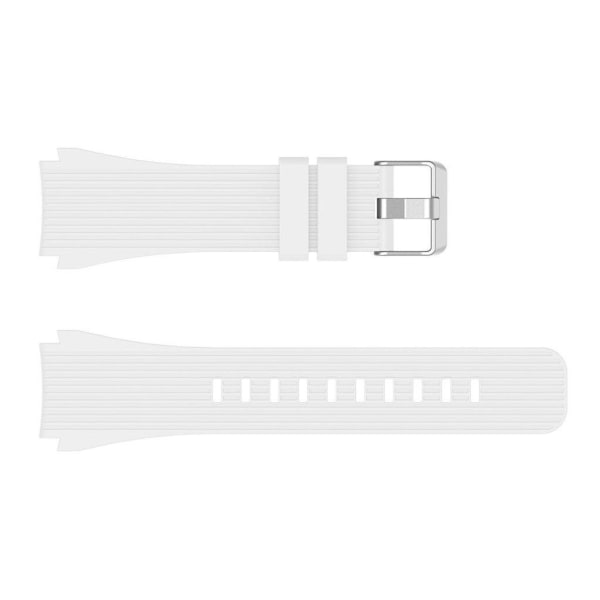 Samsung Galaxy Watch 3 (45mm) pin stripe silikon klockarmband - Vit