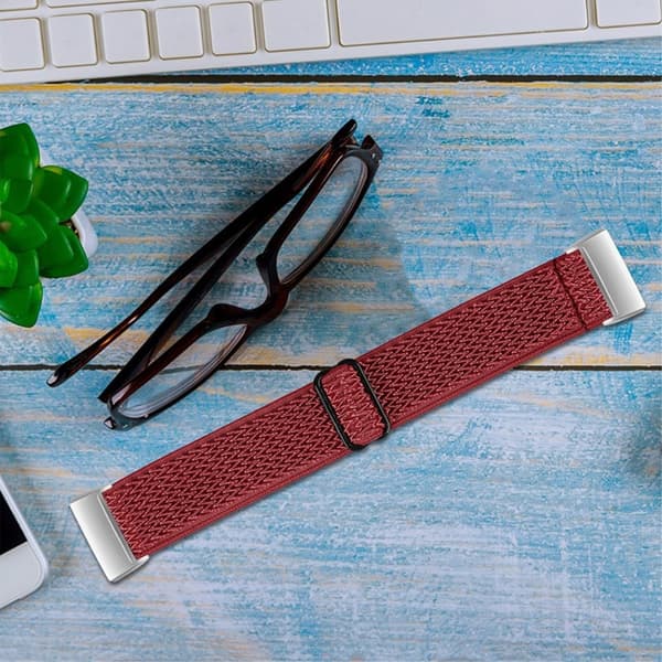 Fitbit Charge 3 nylon-urrem i sportsstil - Rød Red