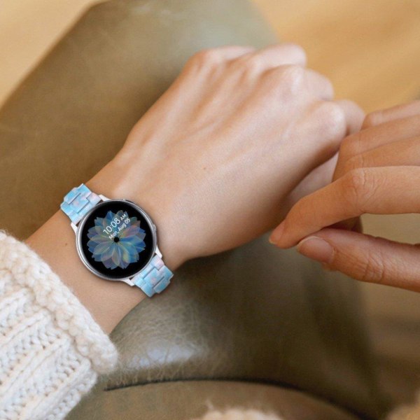 Samsung Galaxy Watch (42mm) / Aktiv marmorlignende urrem - Himmelblå Blue