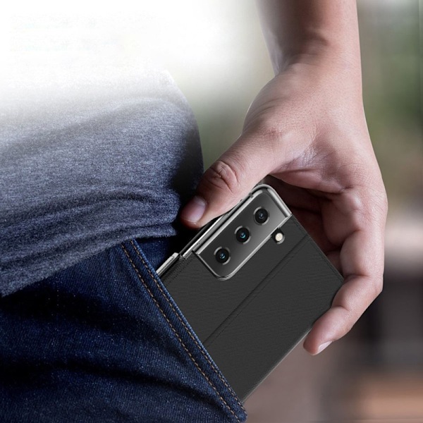 Phone Etui med Make-up Mirror og Slick Design til Samsung Galaxy S23 Plus - Blå Blue