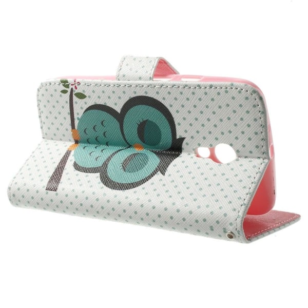 Moberg (Roser) Motorola Moto G2 Læder Flip Etui Multicolor
