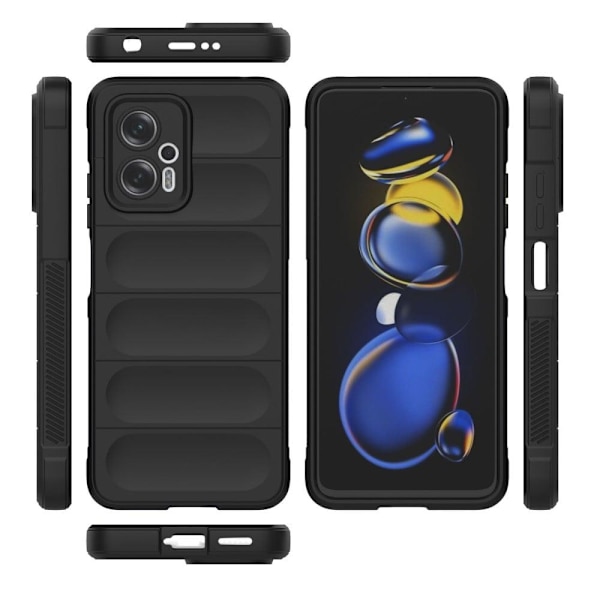 Mjukt greppformat Xiaomi Redmi Note 11T Pro Plus / Xiaomi Redmi Note 11T Pro / Xiaomi Poco X4 GT skal - Svart Svart