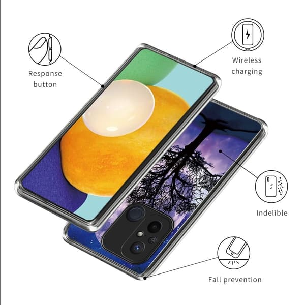 Deco Xiaomi Redmi 12C deksel - Tre Og Måne Purple