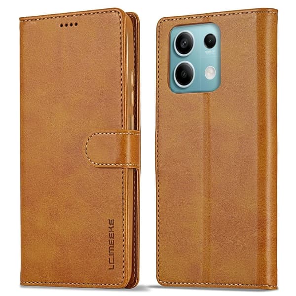 LC.IMEEKE Xiaomi Redmi Note 13 5G  flip case - Keltainen Yellow