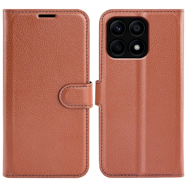 Klassisk Honor X8a Flip Etui - Brun Brown