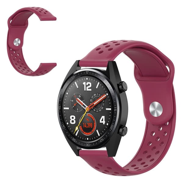 Samsung Galaxy Watch Active / Gear S2 silikone rem - vinrød Red