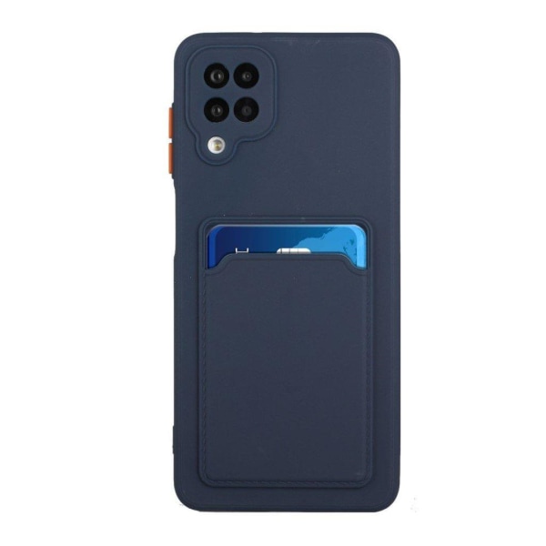 Card Holder Suojakuori For Samsung Galaxy M12 - Tummansininen Blue