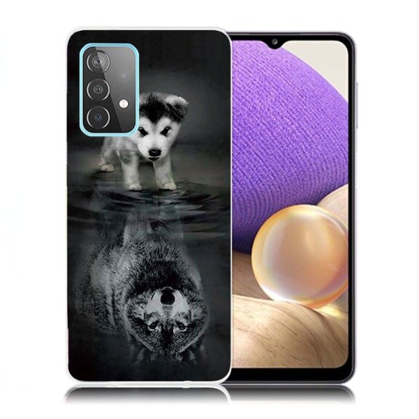 Deco Samsung Galaxy A32 5G skal - Hund / Varg Svart