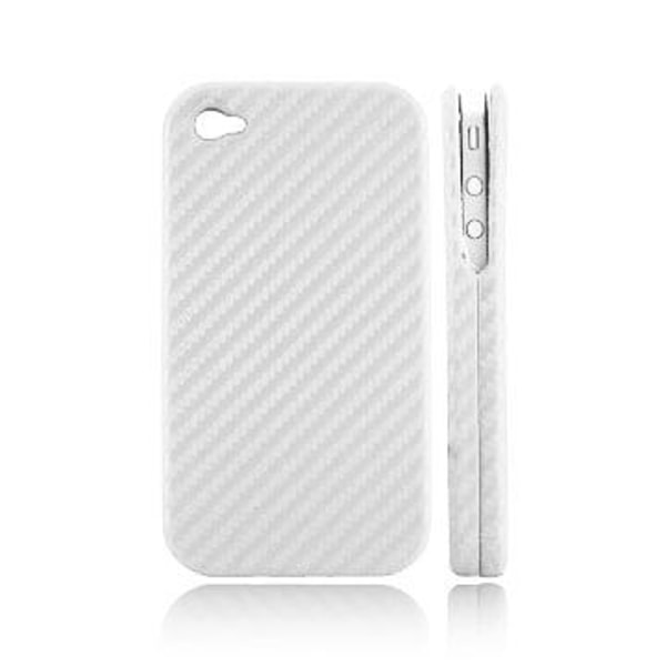 Carbon Slim Suojakuori (Valkoinen) iPhone 4 Suojakuori White