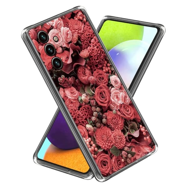 Deco Samsung Galaxy A25 kotelot - Taiton Miljoona Kukkaa Red