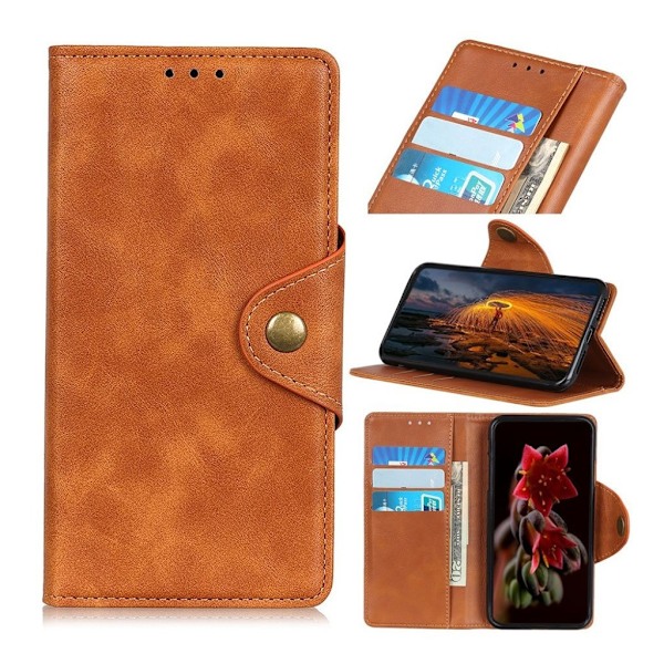 LG G8 ThinQ pung læder etui - Brun Brown