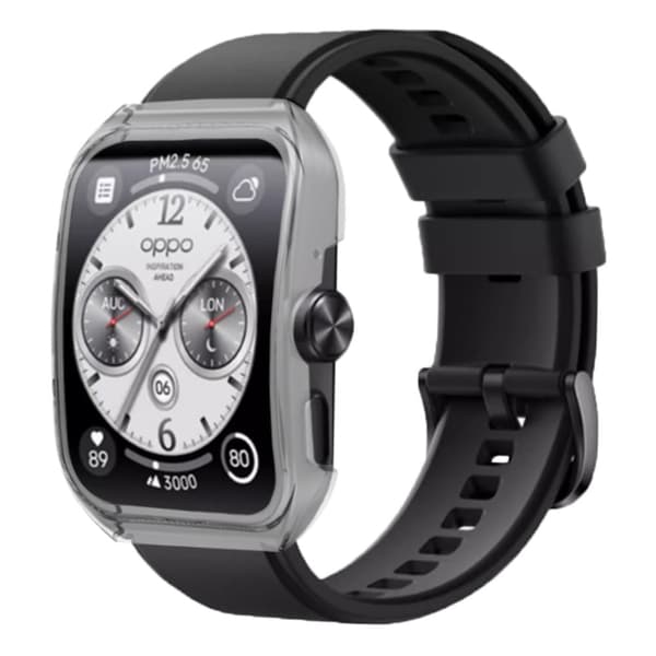 Oppo Watch 4 Pro klockramfodral Repsäkert hårt slagtåligt skyddsfodral - Transparent Transparent