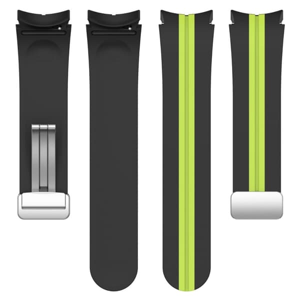 Samsung Galaxy Watch 5 Pro dobbeltfarvet silikoneurrem - Sort / Lime Green