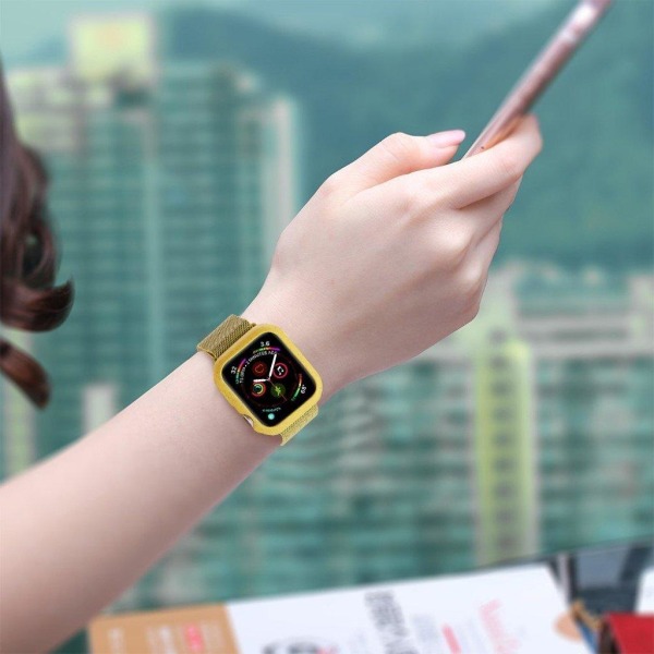 Apple Watch Series 3/2/1 42mm simple holdbart etui - Gul Yellow