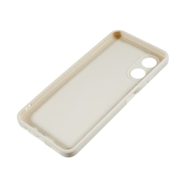 Mikrofiberfôret deksel i mykt gummi for Oppo A17 - Hvit White