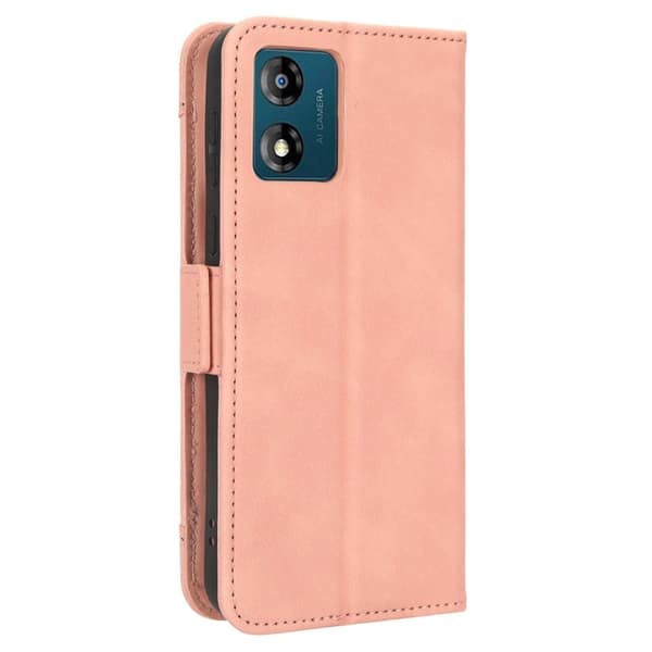 Modernt Motorola Moto E13 fodral med plånbok - Rosa Rosa
