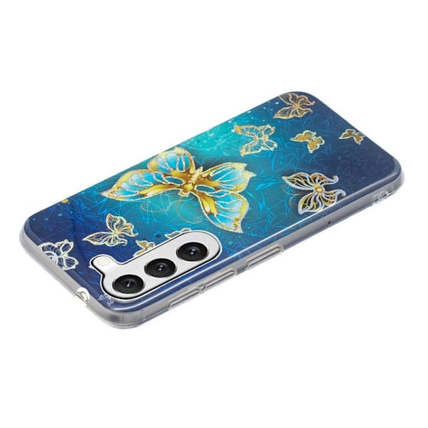 Deco Samsung Galaxy S23 skal - Elektropläterade Fjärilar Blå