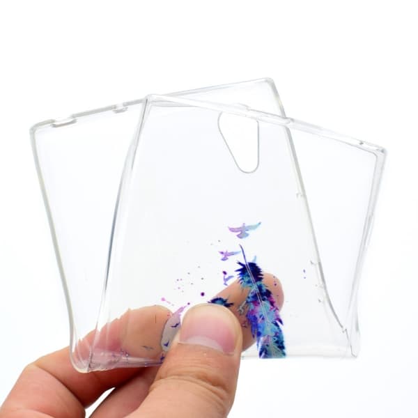 Sony Xperia Xa1 Ultra-Thin Mønster Myk TPU Etui - Feather Multicolor