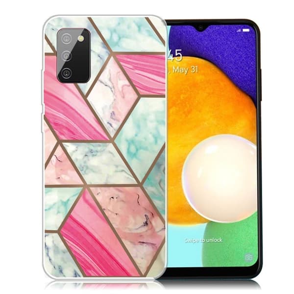 Marmordesign Samsung Galaxy A03s deksel - Fargerike Marmorfliser Multicolor