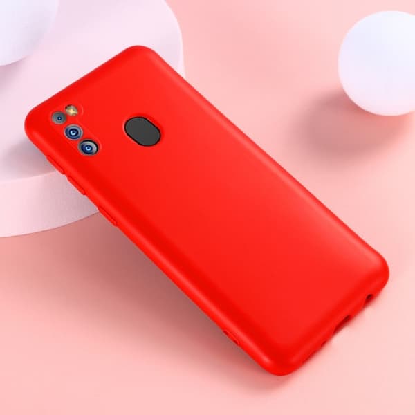 Matte Liquid Samsung Galaxy M21 2021 silikone cover - Rød Red