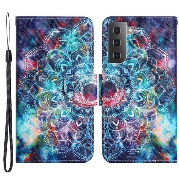 Wonderland Samsung Galaxy S22 Plus Flip Etui - Mandala Blomst Multicolor