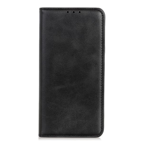 Flip Etui med Pung i Ægte Læder til Samsung Galaxy M14 - Sort Black